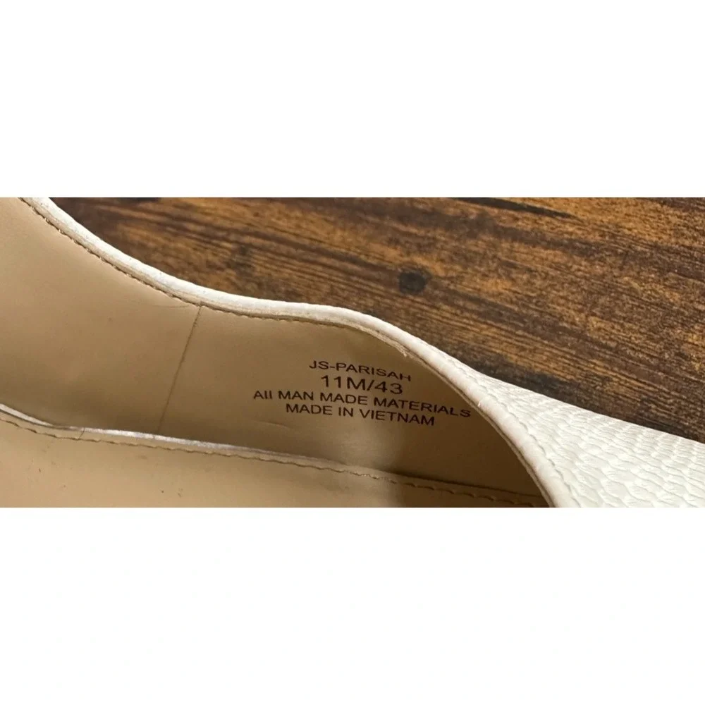 Jessica Simpson Parisah Cream Faux Snakeskin Textured Platform Pumps Heels 11 M - Picture 12 of 16